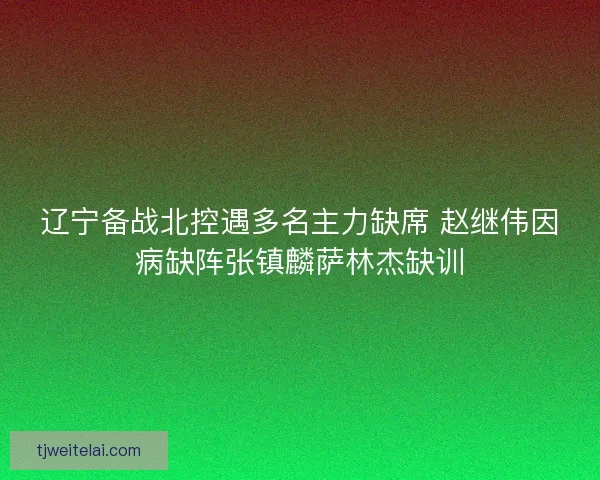 辽宁备战北控遇多名主力缺席 赵继伟因病缺阵张镇麟萨林杰缺训